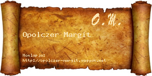 Opolczer Margit névjegykártya